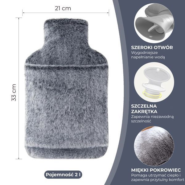 Termofor gumowy z pokrowcem 2 l (94450001)