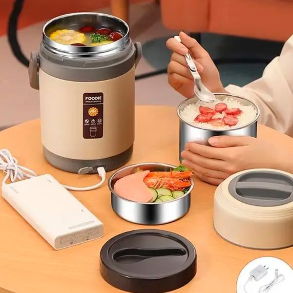 Dwupoziomowy lunchbox z podgrzewaniem USB, 2 l (91590001)