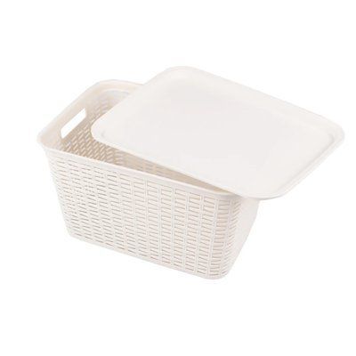 Kosz Pojemnik z pokrywką plastikowy 20L, biały (82970001)