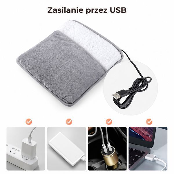 Miękki ogrzewacz do st&oacute;p z zasilaniem USB (94420001)